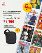 The Week Magazine Subscription – 1 Year (52 Issues, English) with Free Sling Bag