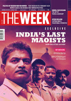 Magazine cover titled 'The Week' featuring a story on 'India's Last Maoists'.