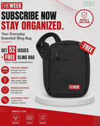 The Week Magazine Subscription – 1 Year (52 Issues, English) with Free Sling Bag