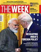 Cover of The Week magazine featuring Narendra Modi and Donald Trump discussing reshaping India’s foreign policy