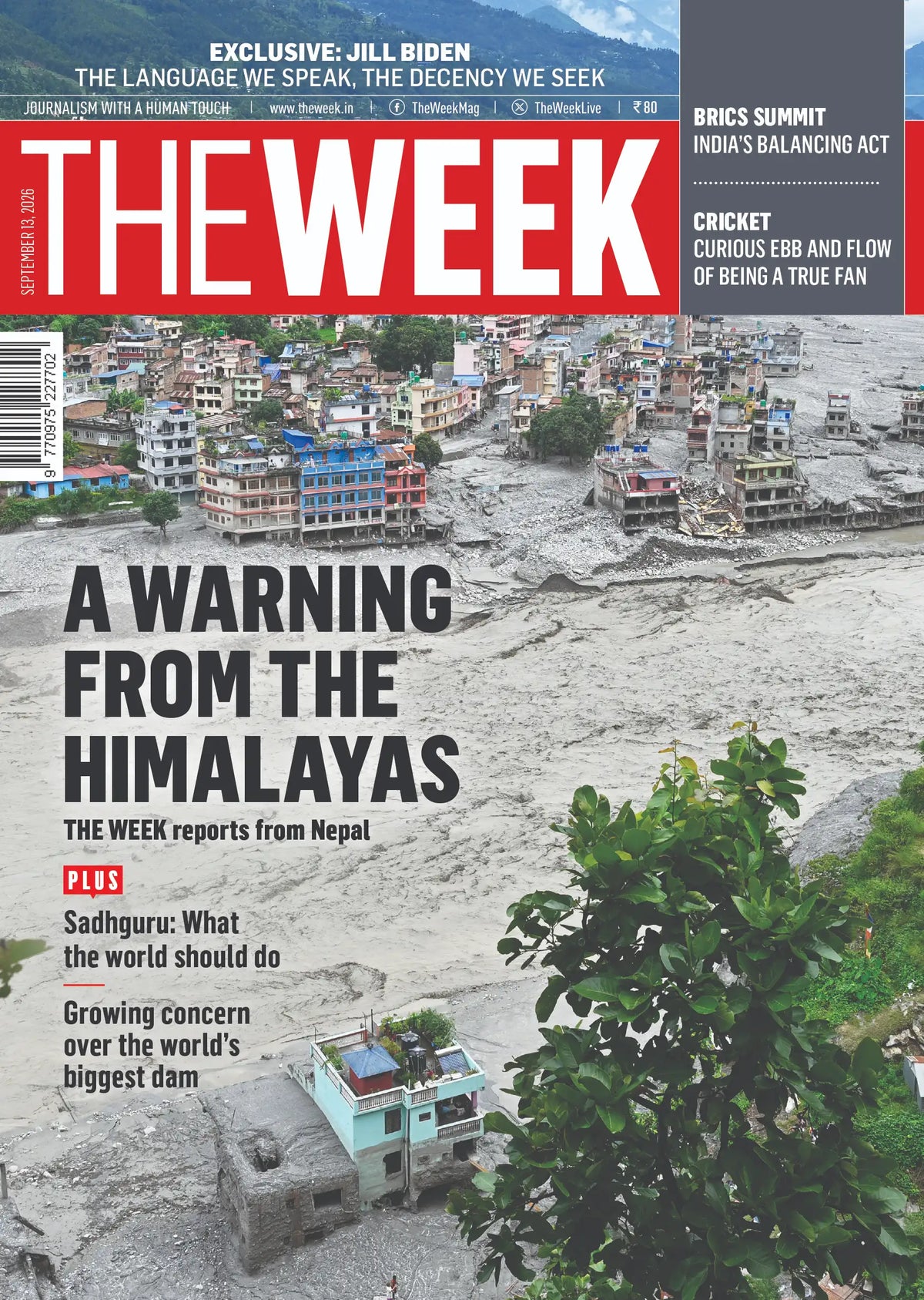 THE WEEK Magazine September 13, 2026 cover featuring A Warning from the Himalayas, with stories on India’s space missions, Gen Z politics and Pakistan.