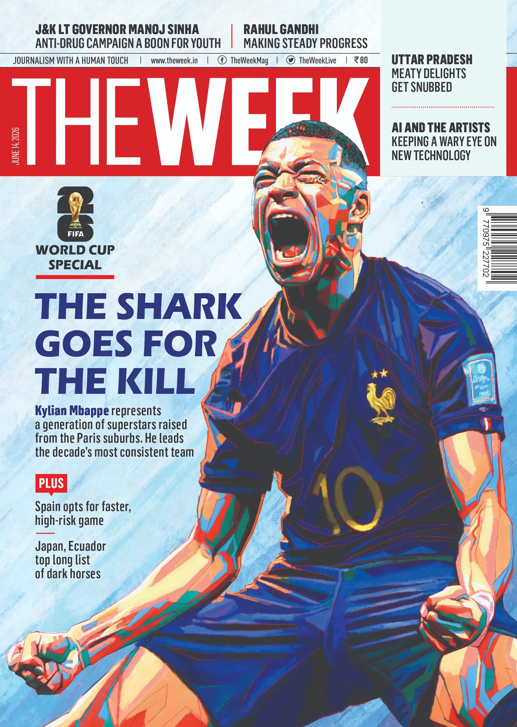 THE WEEK Magazine June 14, 2026 cover featuring Kylian Mbappe and FIFA World Cup 2026 special coverage