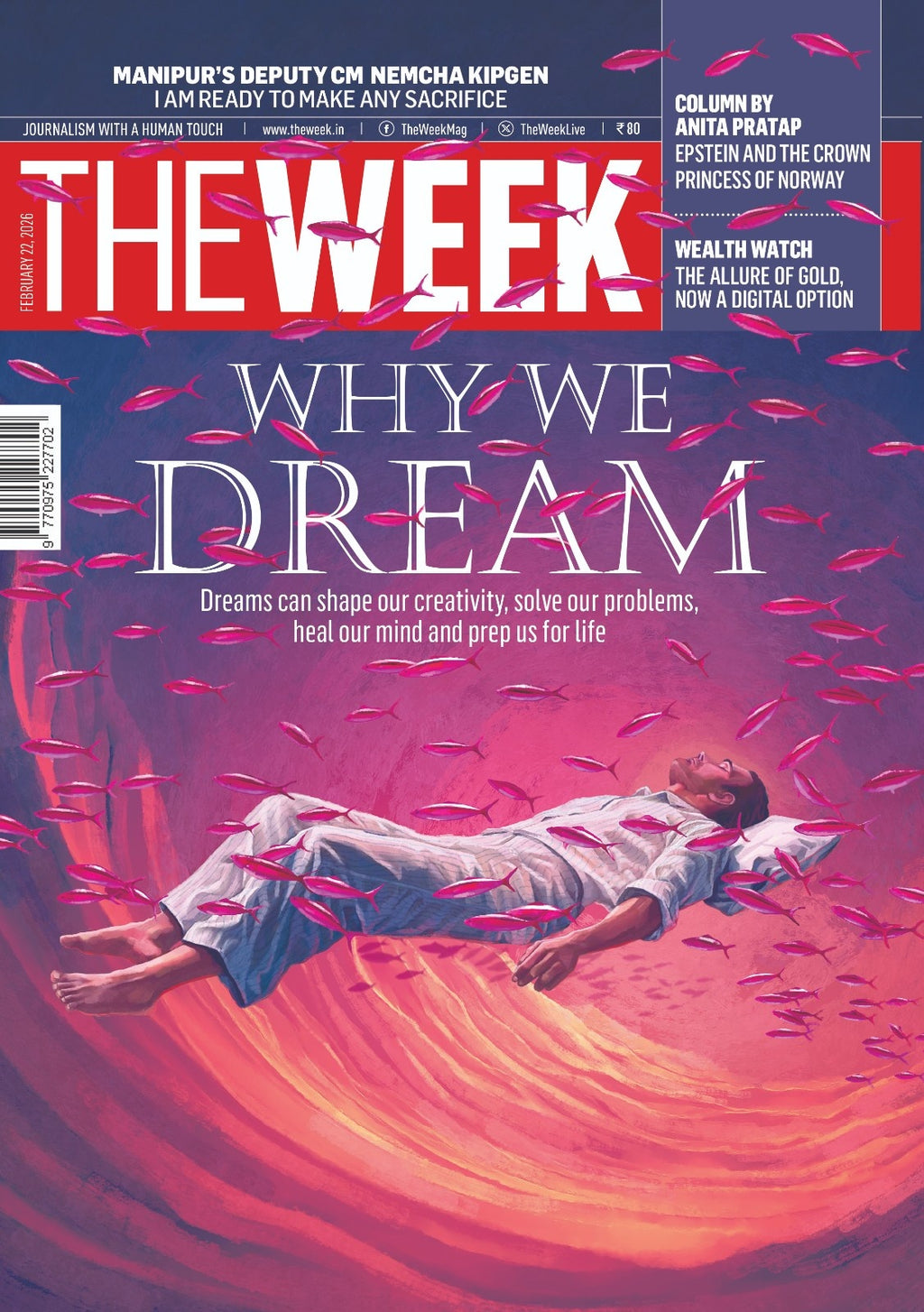 The Week Magazine February 22 2026 cover on dream psychology, neuroscience and Nemcha Kipgen interview
