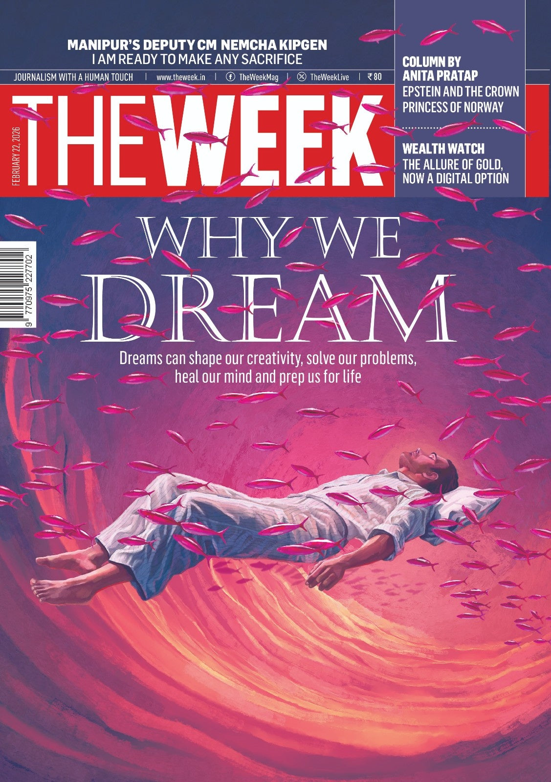 The Week Magazine February 22 2026 cover on dream psychology, neuroscience and Nemcha Kipgen interview